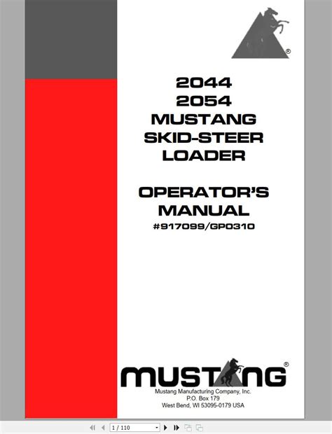 mustang 2044 skid steer owners manual|2040 2042 2050 op manual.